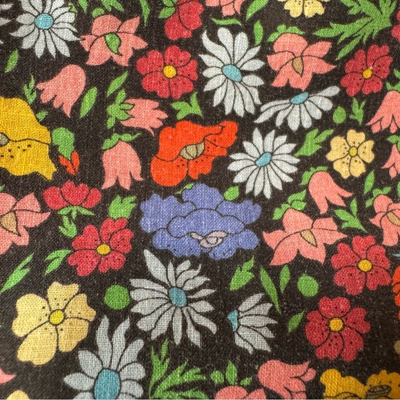 PERSEVERANCE Black Floral smocked Short Ruffled Skirt‎ Size 6 B - Picture 10 of 10